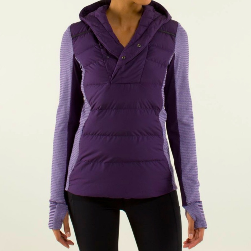 Lululemon Fluff Off Pullover deep Zinfandel/mini check 4 NWT